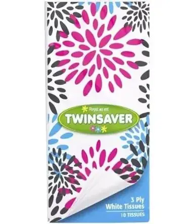 TWINSAVER FACIAL TISSUES 3PLY POCKET 1