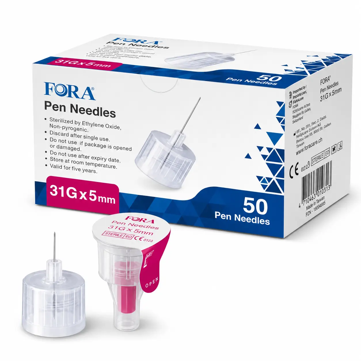 FORA PEN NEEDLES 31GX5MM 50