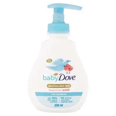 DOVE BABY BWASH 200ML SENSITIVE